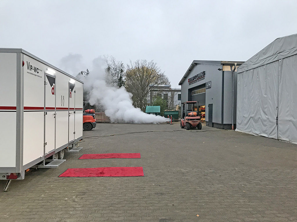 Steam production in the yard
